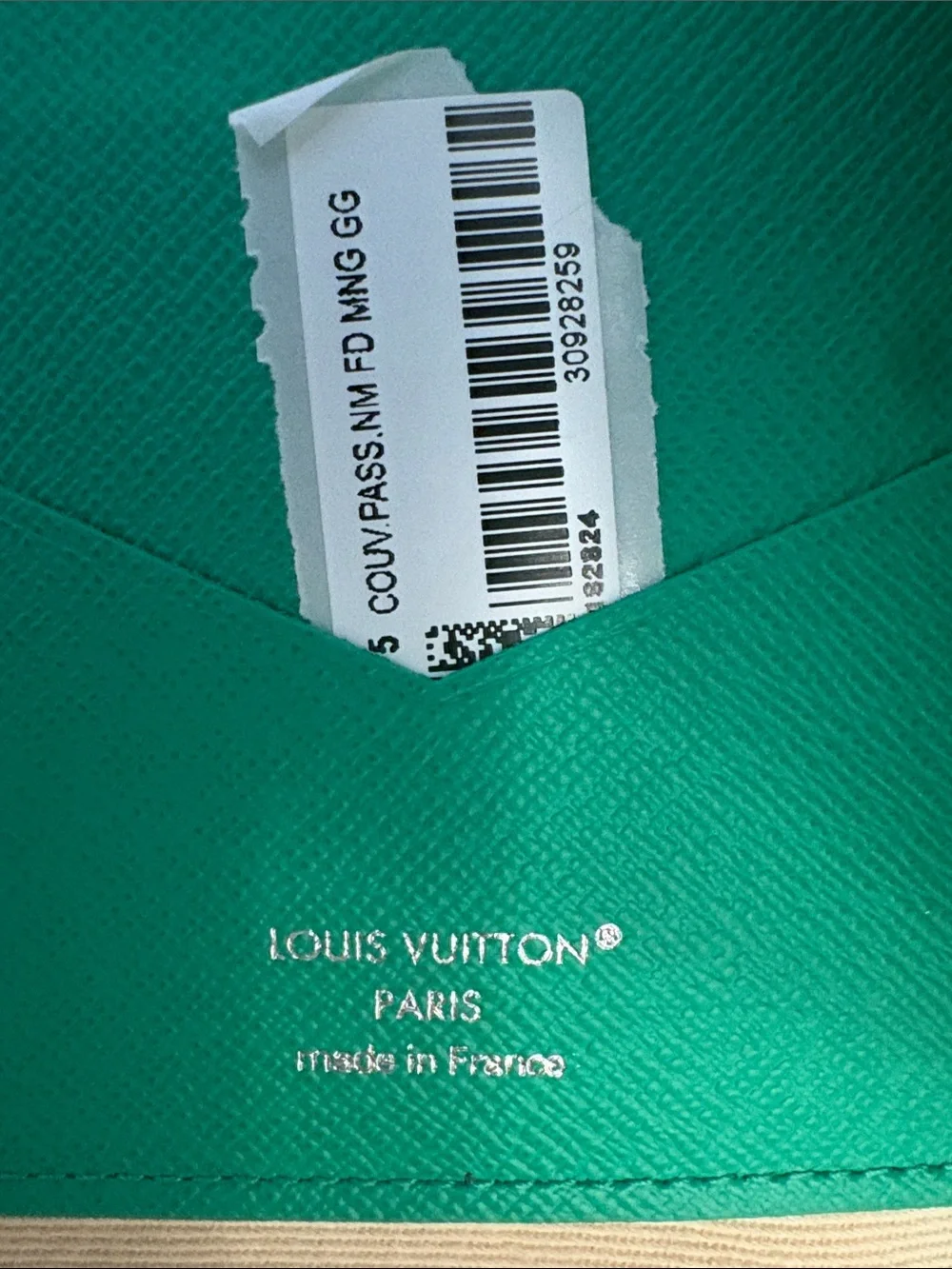 Louis Vuitton Teal Green Monogram Canvas Passport Cover